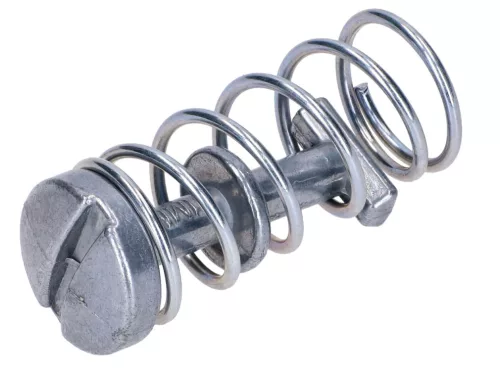 37mm-es csavar a burkolathoz, rugóval, Piaggio, Vespa Ciao, Bravo, SI modellekhez