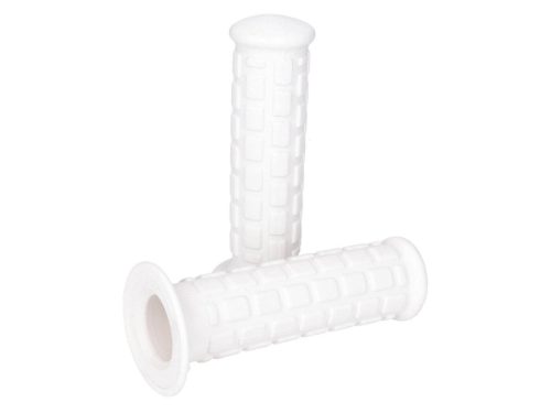 Fogantyúk készlet rövid blokk mintás fehér automata mopedhez (22, 24mm)