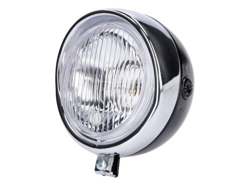 Fényszóró kerek fekete retro univerzális Puch, Kreidler, Zündapp és még sok más motorhoz.