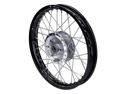 Tárcsás kerék 1,60 x 16 alumínium fekete Simson S50, S51, S53, S70, S83, KR51/1, KR51/2 Schwalbe, SR4-1 Spatz, SR4-2 Star, SR4-3 Sperber, SR4-4 Habicht motorokhoz