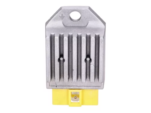 Szabályozó / egyenirányító villogó egységgel, sárga dugó Derbi Senda, GPR, Aprilia RX, SX 50, Gilera RCR számára