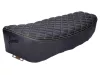 Ülőgarnitúra Schmitt Raute steppelt, fekete / sárga a következőhöz: Simson S50, S51, S70