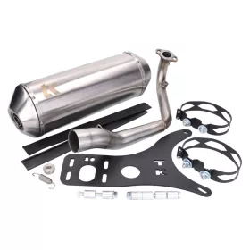   Kipufogó turbó szett GMax rozsdamentes acél Peugeot Django 125/150AC 4T 14-20-hoz