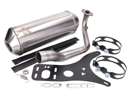 Kipufogó turbó szett GMax rozsdamentes acél Peugeot Django 125/150AC 4T 14-20-hoz