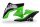 POLISPORT Hűtőburkolatok OEM Szín Zöld/Fekete Kawasaki KX250F