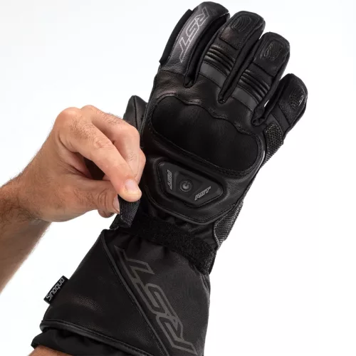 Rst paragon 6 fűthető vízálló kesztyű bőr/textil fekete méret l