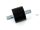 Menetes gumibak 1 darab Méretek M6 x 10mm Gumi 20mm Átmérő 15mm Magasság mopedhez mokickhoz
