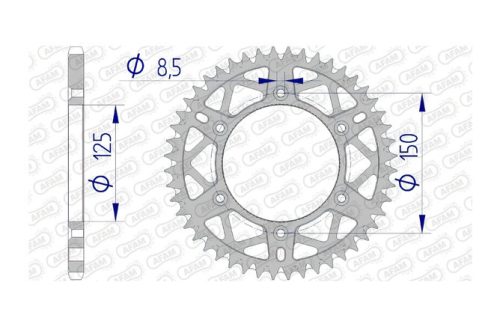 Afam alumínium öntisztító hátsó lánckerék 52 foggal KTM / Husqvarnahoz