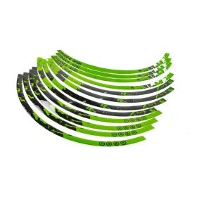 12 colos Stage6 zöld / fekete felnik matrica készlet