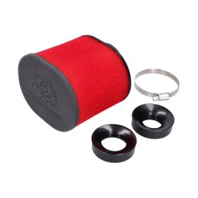   Malossi Red Filter Malossi Red Filter E15 ovális 60mm egyenes menetes, piros-fekete légszűrő, piros-fekete
