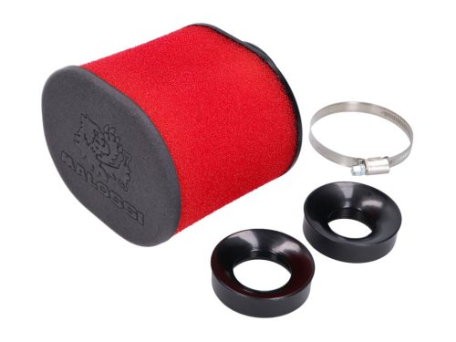 Malossi Red Filter Malossi Red Filter E15 ovális 60mm egyenes menetes, piros-fekete légszűrő, piros-fekete
