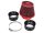 Malossi Red Filter E18 Racing 42 / 50 / 60mm egyenes piros-fekete légszűrő Dellorto PHBH, Mikuni, Keihin karburátorokhoz