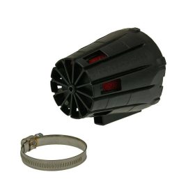   Malossi E5 Racing 38mm piros légszűrő, fekete légszűrőházzal
