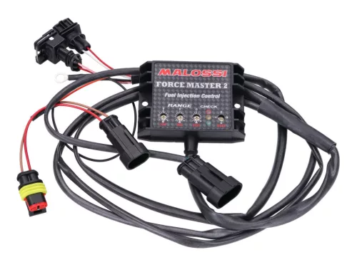 Malossi Force Master 2 befecskendező modul Aprilia RS, RS4, RX, SX, Tuono 125, azaz LC Euro3, Euro4 modellekhez.