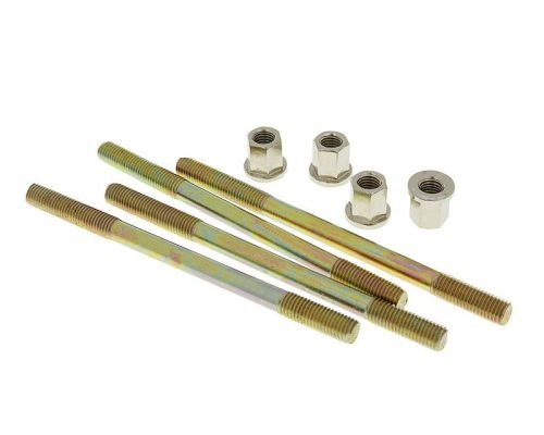 Henger csavar szett Naraku, csomagban anya M7 menetes 110mm teljes hosszú - 4 darab mindegyikből