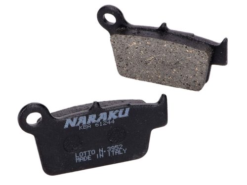 Naraku fékbetétek Naraku organic az Aprilia MXV, SXV, Fantic, GasGas, Kawasaki KX, Sherco, Suzuki RM-Z, TM, Yamaha YZ, WR, Yamaha YZ fékbetétekhez.