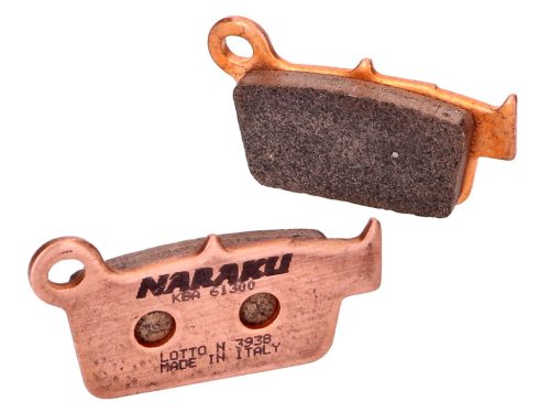 Naraku Sinter fékbetétek Aprilia MXV, SXV, Fantic, GasGas, Kawasaki KX, Sherco, Suzuki RM-Z, TM, Yamaha YZ, WR, Suzuki RM-Z, TM, Yamaha YZ, WR fékbetétekhez.