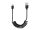 USB spirális kábel / töltőkábel micro USB 100cm fekete