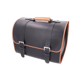   Eredeti fekete Vespa bőr nyeregtáska (kb. 30L-es, 370x260x320mm)