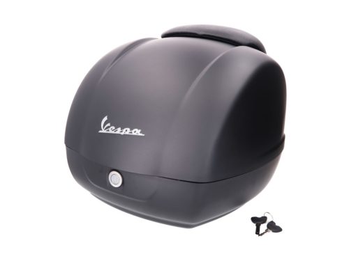 Vespa OEM 36L-es robogó csomagtartó doboz háttámlával - Vespa GTS Notte