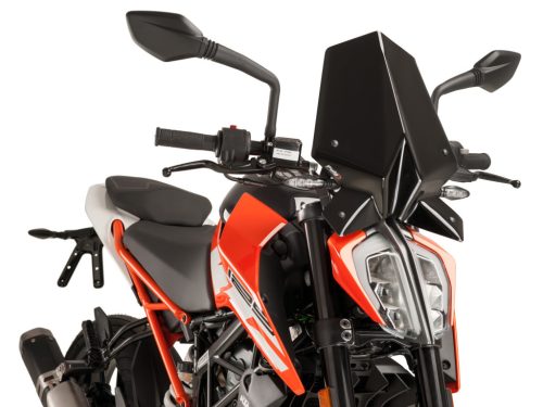 Szélvédő Puig New Generation Sport fekete KTM Duke 125, 200, 390 17-hez