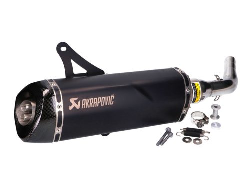 Kipufogó Akrapovic Slip-On Line SS fekete a Vespa GTS, GTV 125, 250, 300 E3, E4 modellekhez