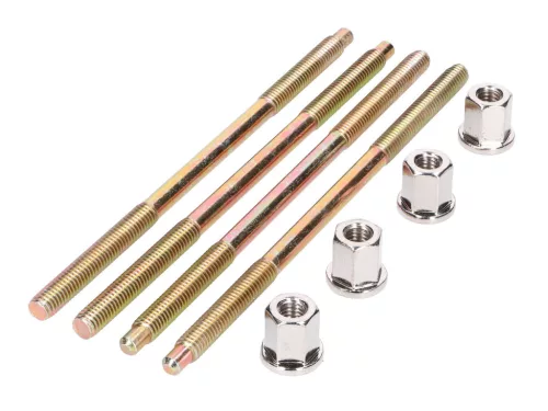 Kiegyenlítő rúd / csavarcsavar készlet Schmitt, M6x125mm anyákkal együtt Simson S51, KR51/2, SR50 modellekhez