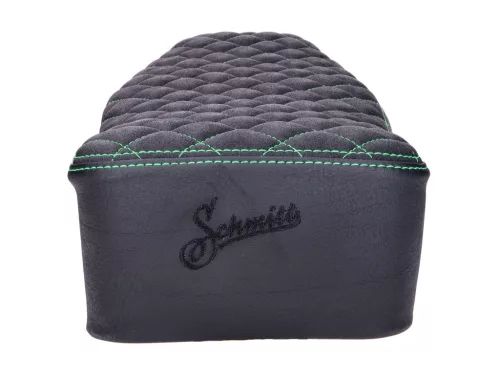 Üléshuzat Schmitt Raute steppelt, fekete/zöld Simson S50, S51, S70 modellekhez