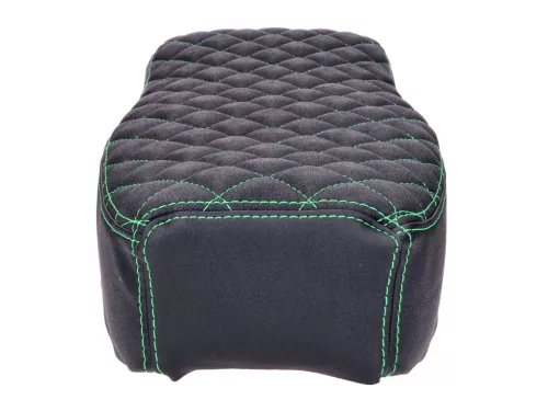 Üléshuzat Schmitt Raute steppelt, fekete/zöld Simson S50, S51, S70 modellekhez