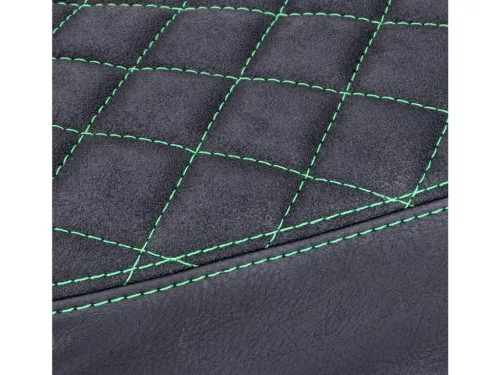 Üléshuzat Schmitt Raute steppelt, fekete/zöld Simson S50, S51, S70 modellekhez