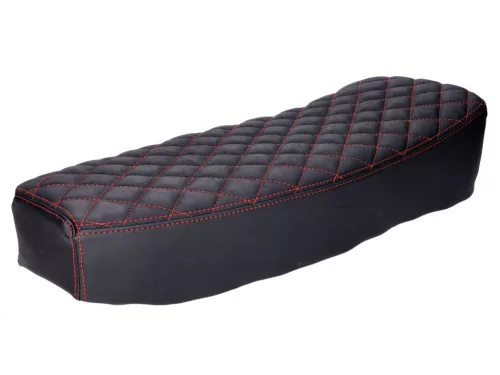 Üléshuzat Schmitt Raute steppelt, fekete / piros Simson S50, S51, S70 számára