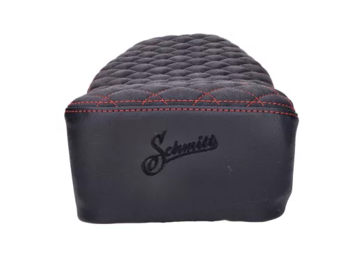 Üléshuzat Schmitt Raute steppelt, fekete / piros Simson S50, S51, S70 számára