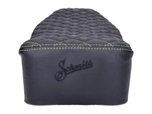 Üléshuzat Schmitt Raute steppelt, fekete/sárga Simson S50, S51, S70 modellekhez