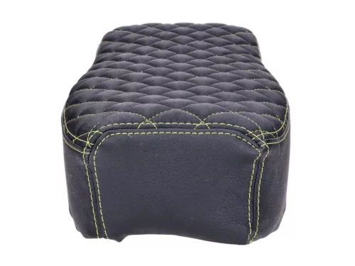 Üléshuzat Schmitt Raute steppelt, fekete/sárga Simson S50, S51, S70 modellekhez