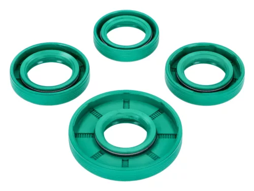 Olajtömítés készlet motor Schmitt FKM zöld a Simson S51, S53, S70, S83, SR50, SR80, KR51/2, M500, M700, KR51/2, M500, SR50, SR50, SR50, SR80, KR51/2, KR51/2