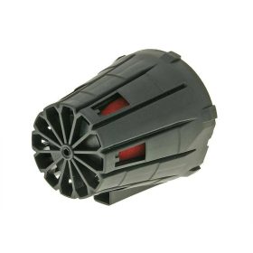   39-45mm egyenes, piros verseny légszűrő, fekete légszűrőházzal