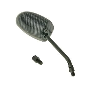 Tükör F1 kerek Style jobb oldalsó M10 karbon kinézetű