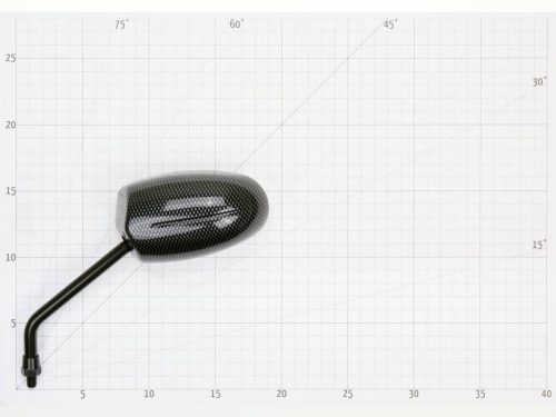 Tükör F1 kerek Style jobb oldalsó M10 karbon kinézetű