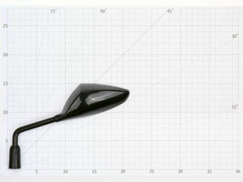 Tükör Sport bal oldalsó M8 / M10 menetes (adapter) háromszög fekete