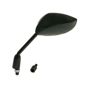   Tükör Sport bal oldalsó M8 / M10 menetes (adapter) ovális fekete