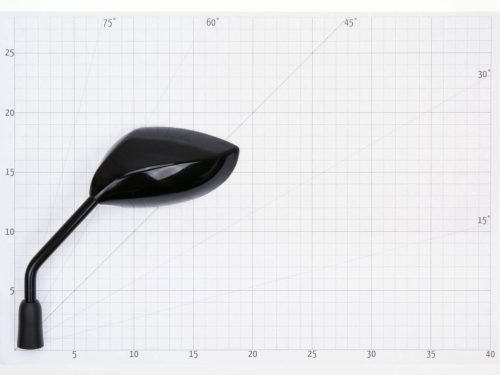 Tükör Sport bal oldalsó M8 / M10 menetes (adapter) ovális fekete