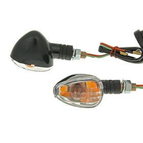   Index / irányjelző szett M10 menetes fekete, átlátszó, rövid verzió