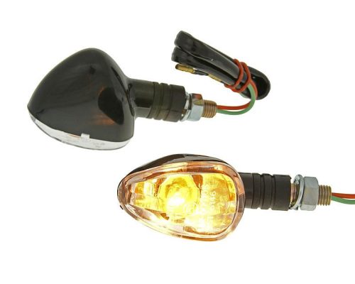 Index / irányjelző szett M10 menetes fekete, átlátszó, rövid verzió