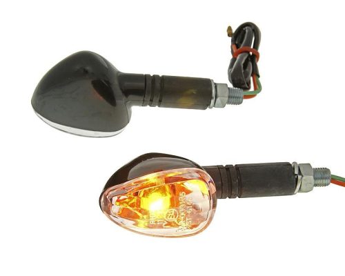 Index / irányjelző szett M10 menetes fekete, átlátszó, hosszú verzió