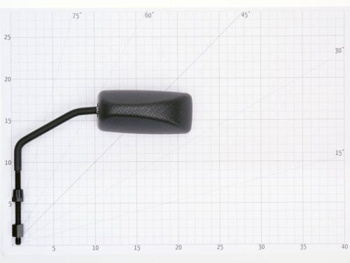 Tükör F11 Millenium M8 hosszú jobb kezes menetes, csomagban adapter matt karbon-kinézetű