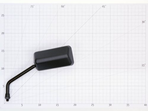 Tükör F1 jobb, M8 rövid jobb kezes menetes, csomagban adapter, karbon-kinézetű matt