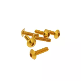   Imbuszfejű eloxált alumínium burkolat csavar szett (6 db) - M5x20, arany