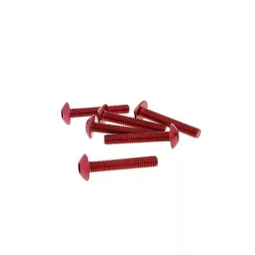   Imbuszfejű eloxált alumínium burkolat csavar szett (6 db) - M5x30, piros