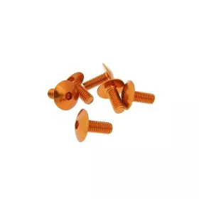   Imbuszfejű eloxált alumínium burkolat csavar szett (6 db) - M6x15, narancssárga