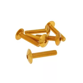   Imbuszfejű eloxált alumínium burkolat csavar szett (6 db) - M6x30, arany